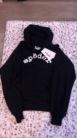 Sp5der hoodie black rhinestones size Medium