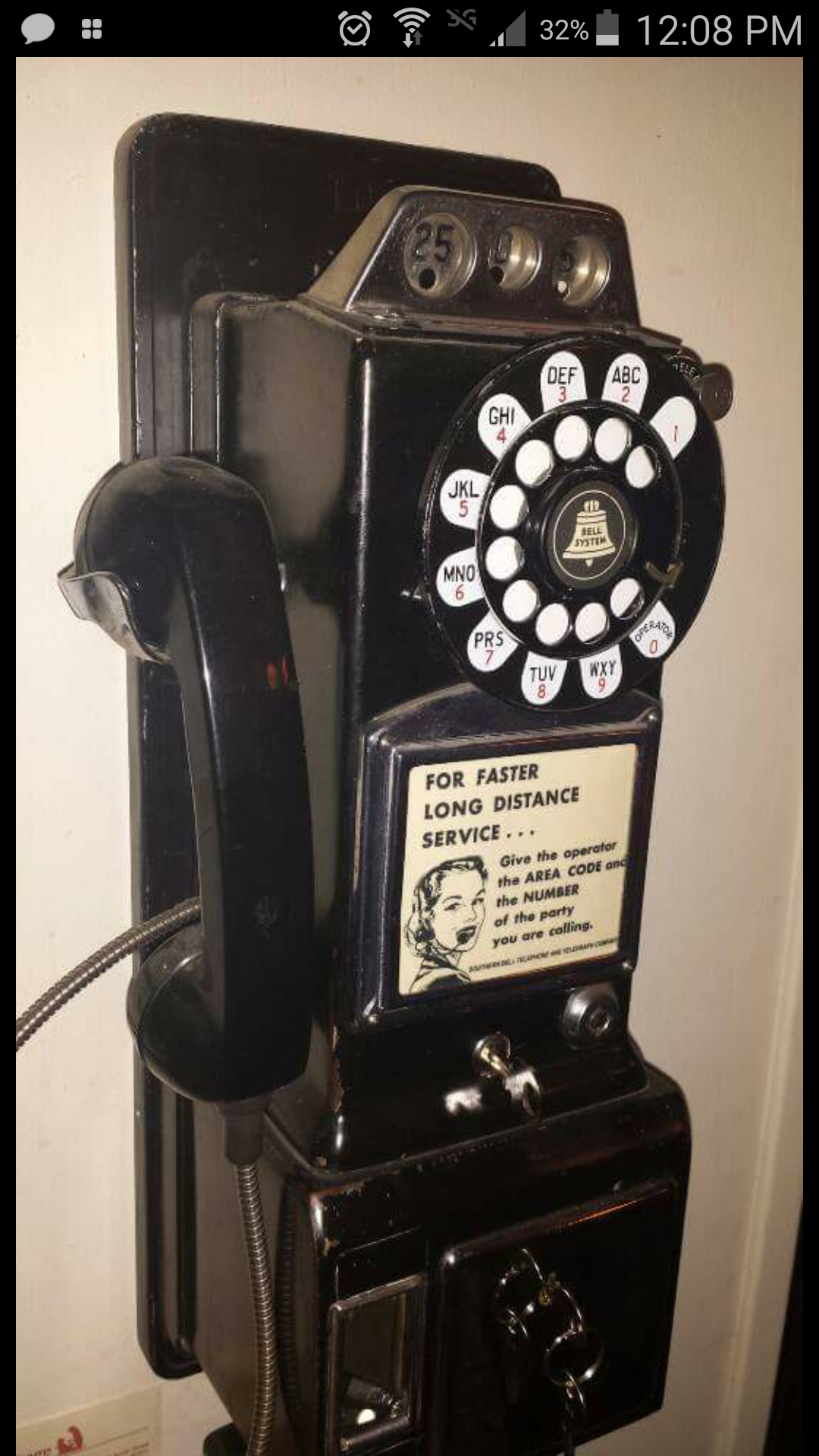 Vintage Western Electric Coin Pay phone 212G