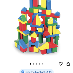 Melissa and Doug wooden building blocks