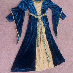 New large kids girls velvet renaissance dress costume Midevil Princess gown