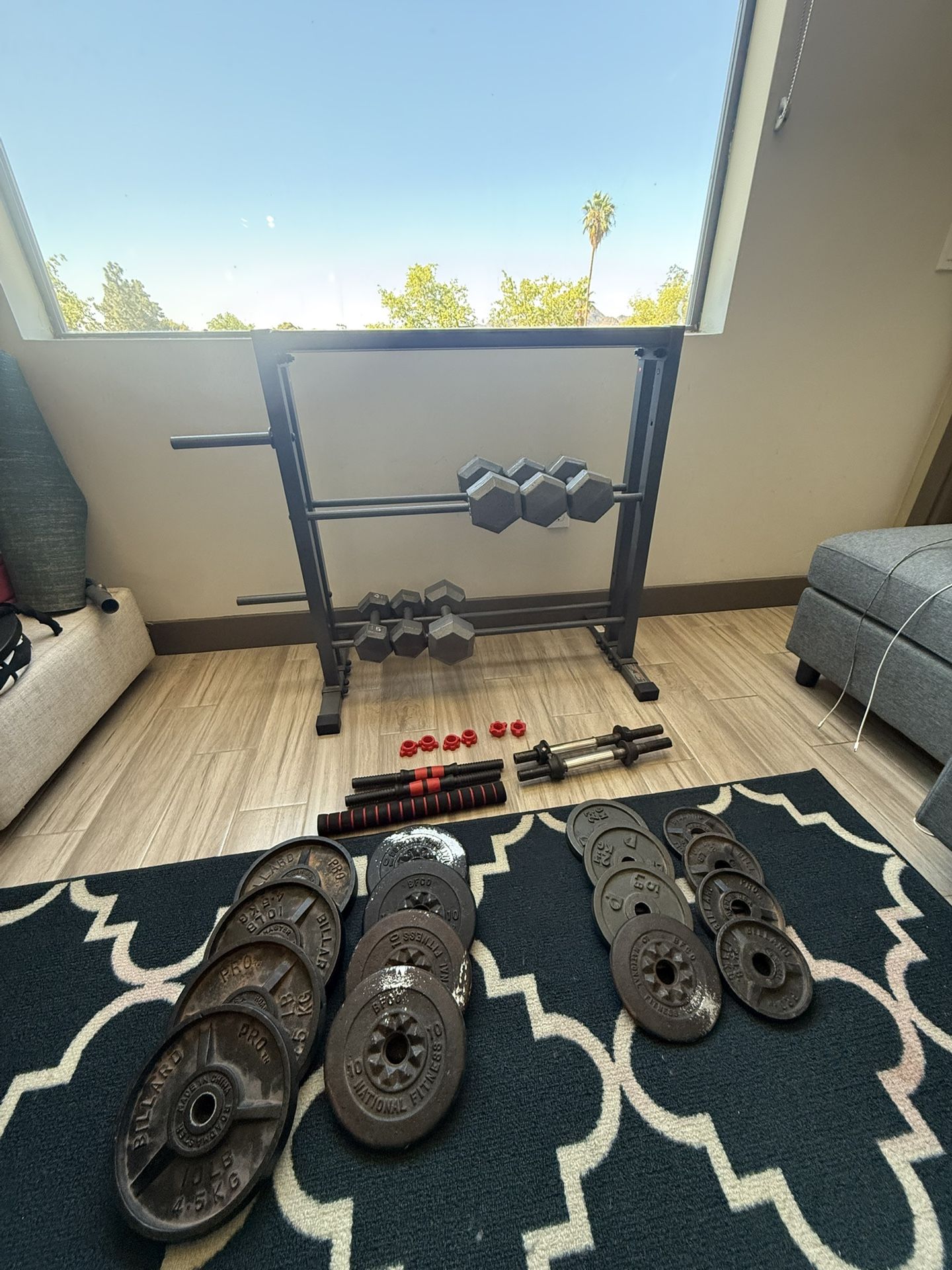 Weight Storage Organizer Racks for Dumbbells, Kettlebells, Weight Plates