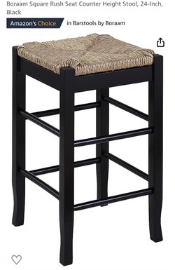 Boraam Square Rush Counter Height Stool