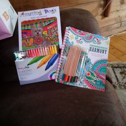 Adult Coloring Books And Fine Point Markers 