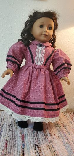 Old-fashioned Calico Dress Hand-made American Girl Style Doll, fits 18 inch Doll 