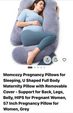Momcozy U-Shaped Pregnancy Body Pillow Grey