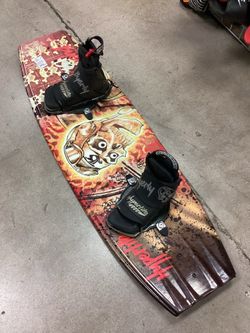 Used Scott Byerly Hyperlight 132cm Wakeboard with Medium-Large Bindings