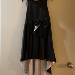 Black Satin Tween Dress