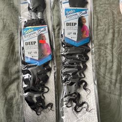 22” Deep and wavy hair bulk 1B