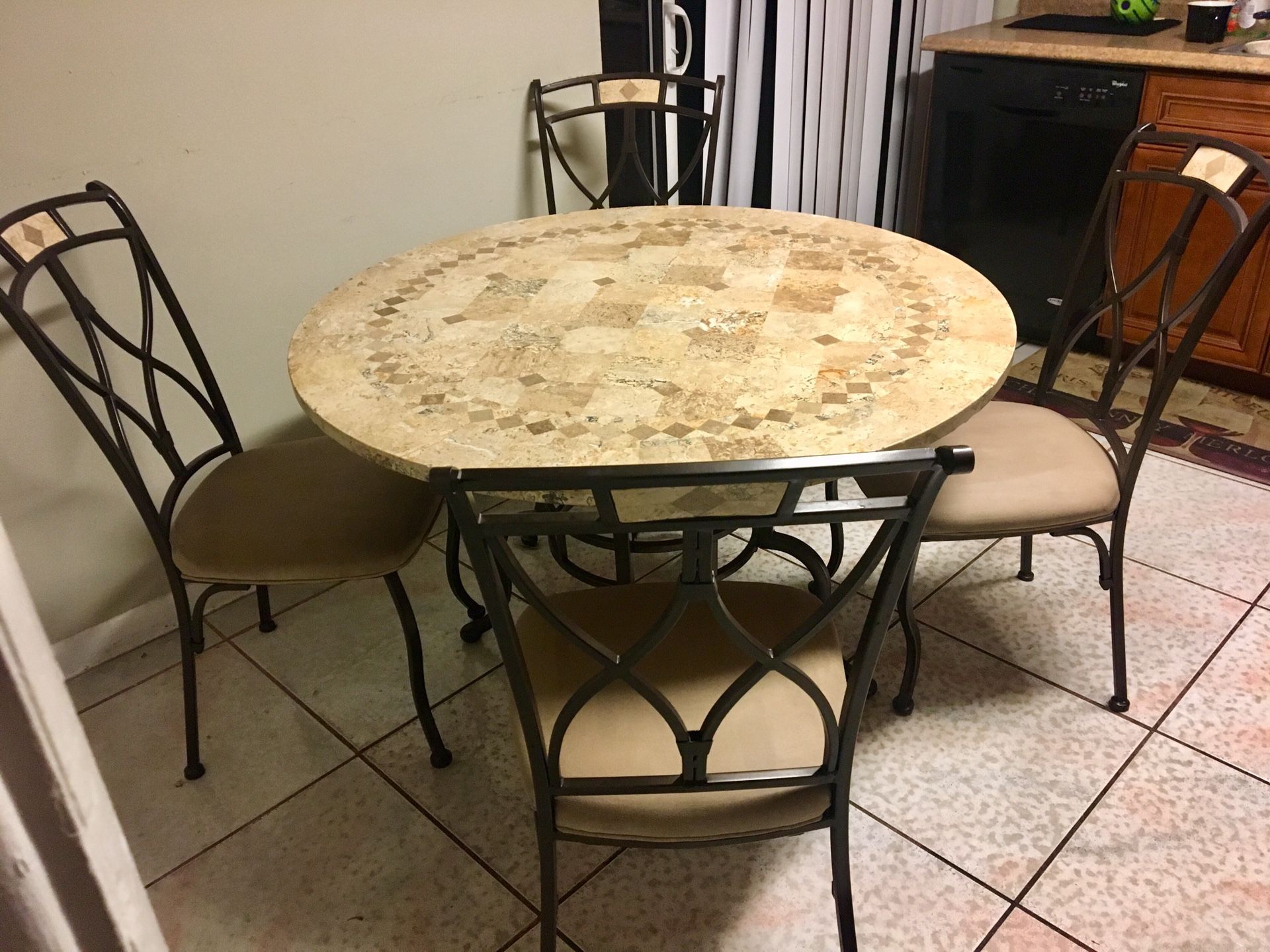Table set with chairs