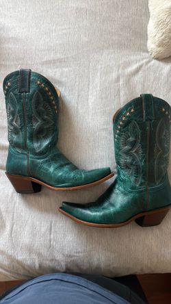 Justin western turquoise boot size 11