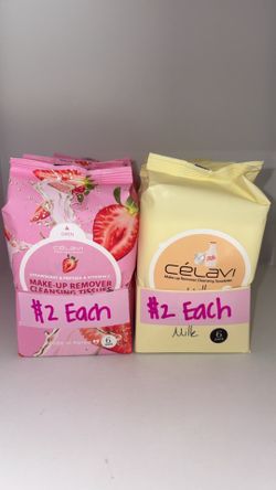 Make up remover wipes $2 each