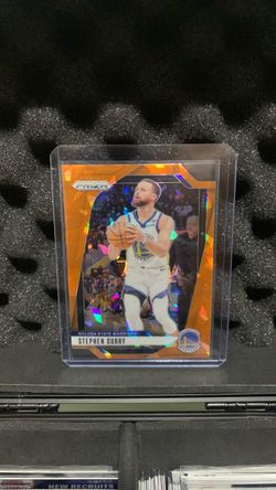 Stephen Curry Panini Prizm Orange Cracked Ice Card
