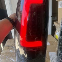 03-06 Chevy Silverado Sierra Smoke Black LED Bar Tail Lights