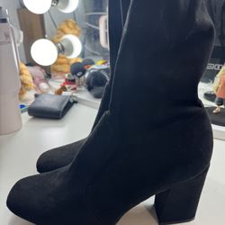 Black Thigh High Boots