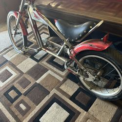 Vintage Schwinn Red Orange County Chopper Bicycle