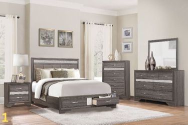 Contemporary 5-Pc. Bedroom Sets with Storage Drawers start at $999.00