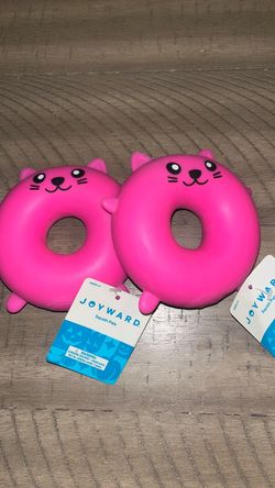 Squishy donut squeeze toy pink cat by joyward