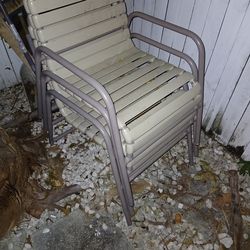 Sillas de patio de aluminio (3)