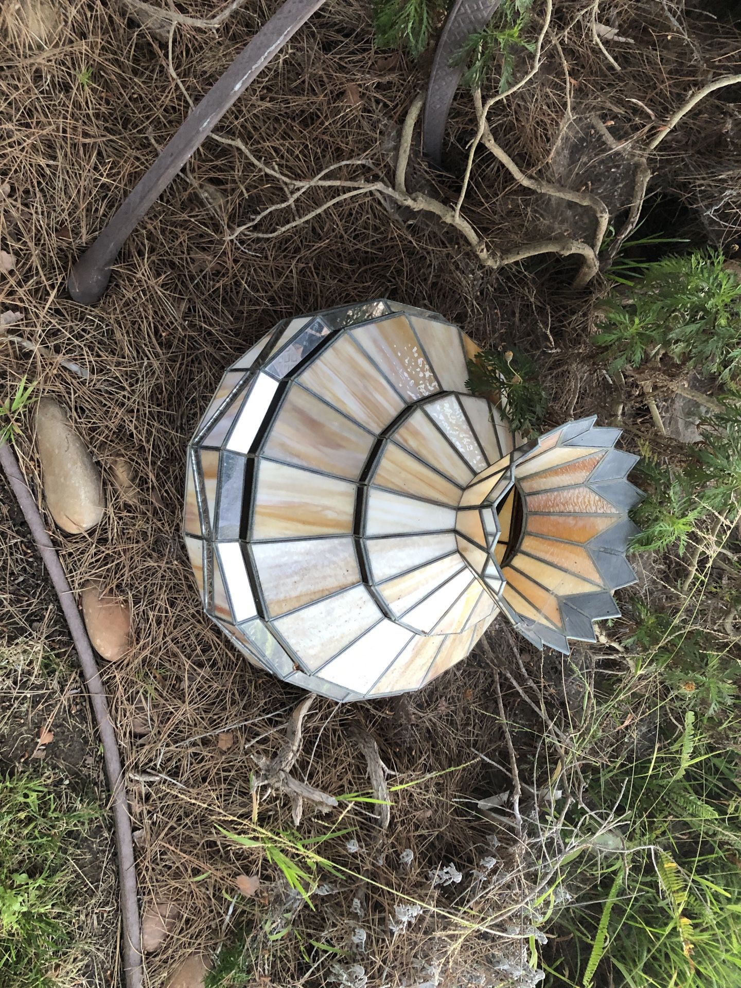 Stained glass lamp, shade, acrylic