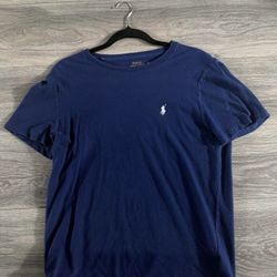 Polo Ralph Lauren Custom Slim Fit Navy Blue Cotton Crewneck Tee