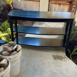 Solid wood, black console  table