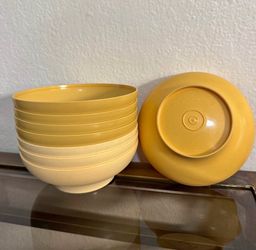 Vintage Yellow Tupperware Nesting Bowls | Made in USA