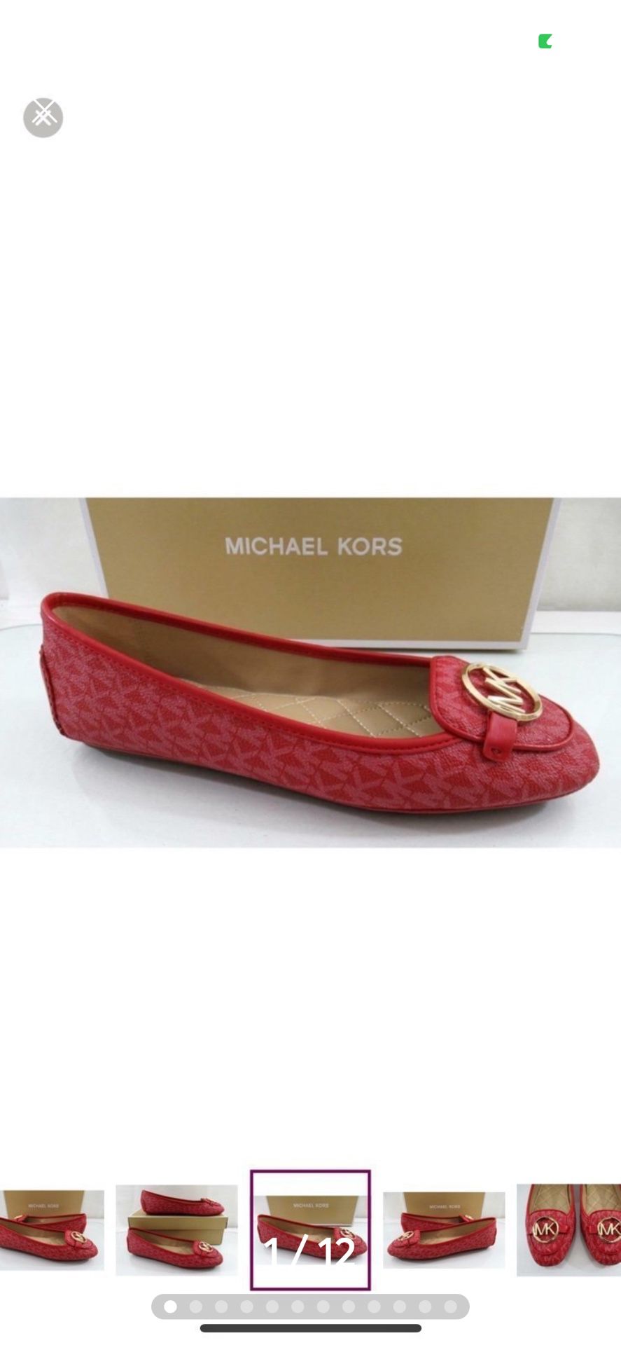 Michael Kors Crimson Red Moccasin Shoe 