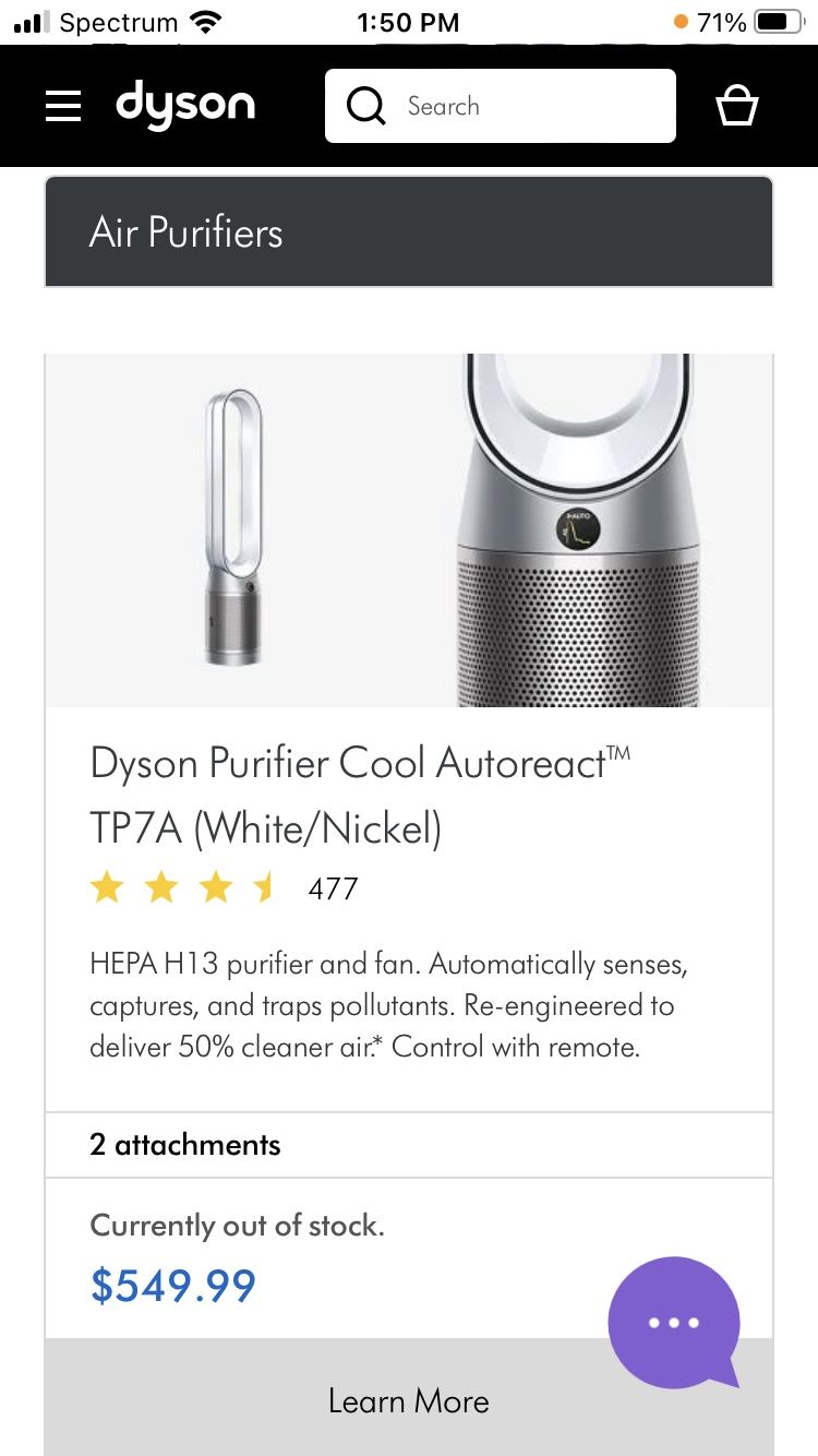 Dyson TP7A Air Cleaner/Purifier