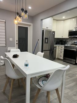 Mesa 4 Sillas Blanca