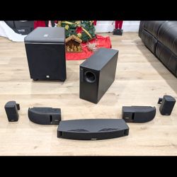 Bose Speaker System And JBL Subwoofer 