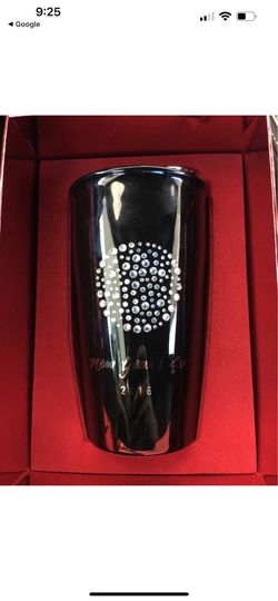 New 2016 Starbucks 12Oz Swarovski Black Rare Double Deck Mug Limited Edition Hot