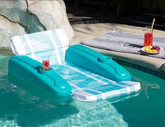 Water Pool Padded Floating Chaise Lounger Large for Adults with Headrest, Backrest, Footrest & Cupholder

Brand new in box 🎁