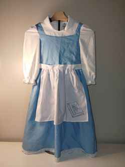 Rare Disney Parks Princess Belle Blue Provincial Village Costume, Dress Up, 5/6