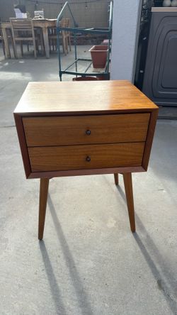 Used West Elm side table with 2 drawer