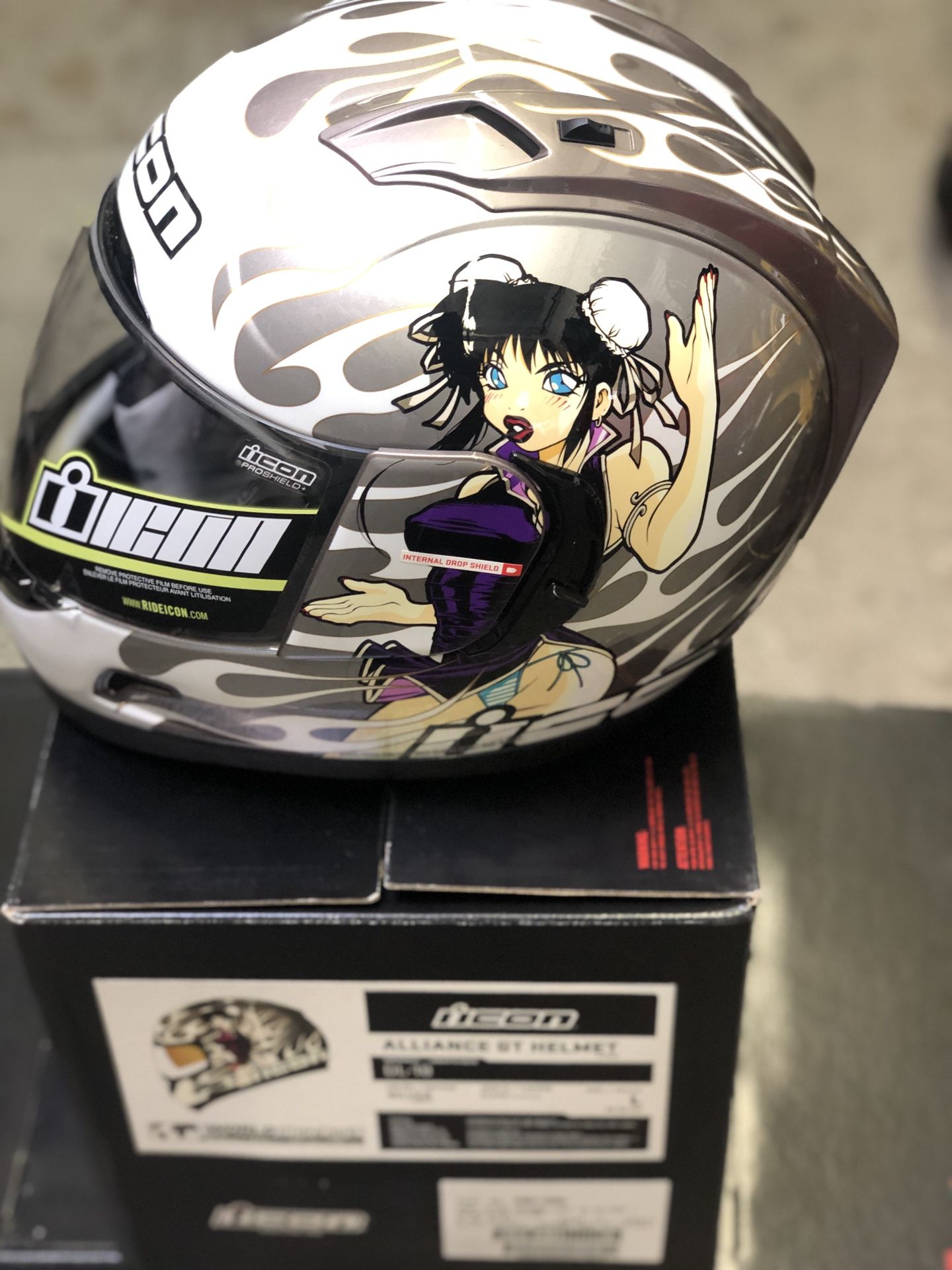 Brand new icon motorcycle helmet