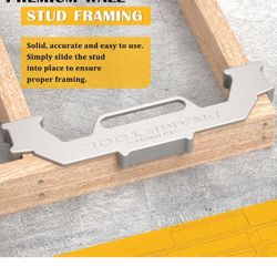 16 Inch On-Center Stud Layout Tool,100% Cast Aluminum Framing Spacing Tool,Premium