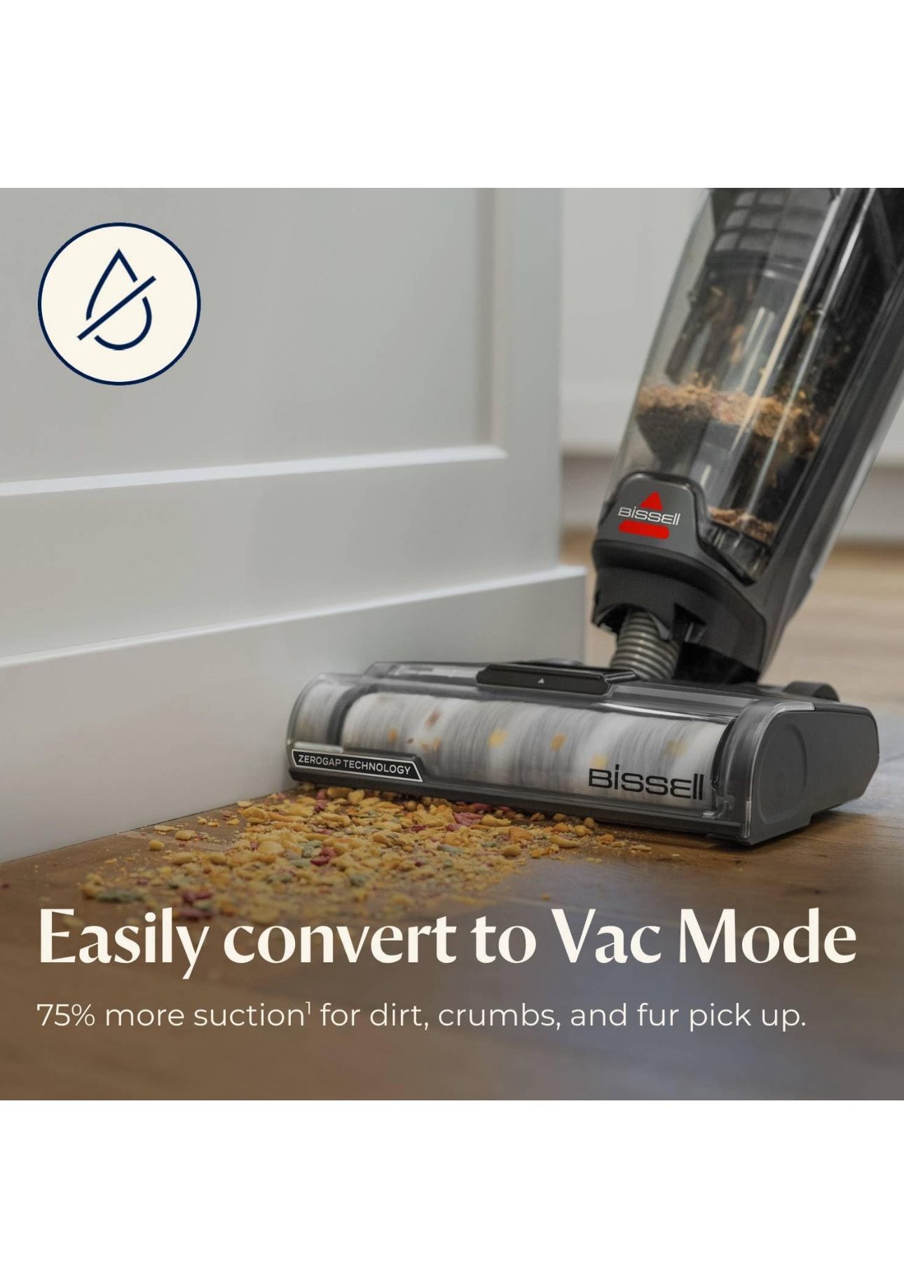 Bissell® CrossWave® OmniForce™ Edge Cordless Multi-Surface Hard Floor Cleaner Wet Dry Vacuum with Zero-Gap Edge Technology, 3930F