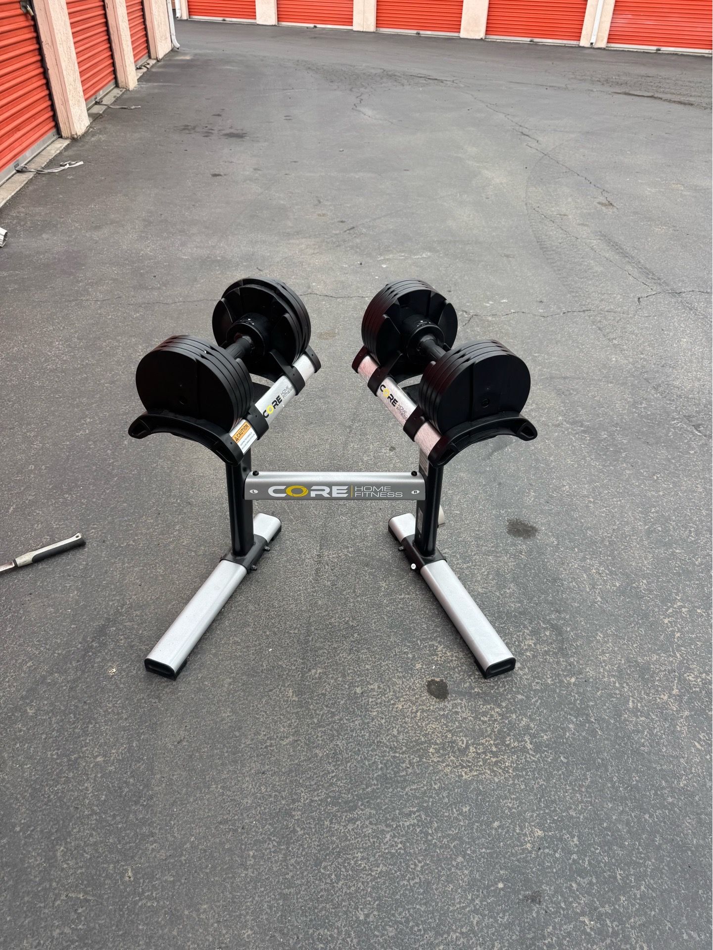 Core home fitness dumbbells with stand brand new