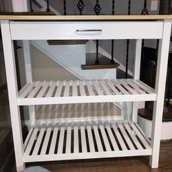 White Kitchen Countertop Island- 40x20x36”