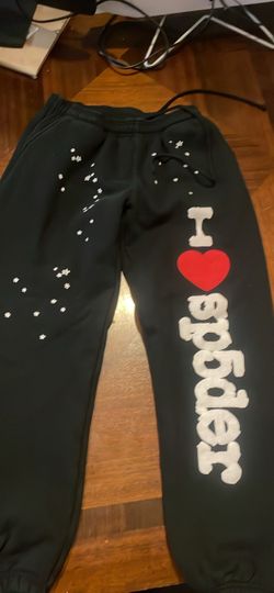 Sp5der I Love Spider Black Sweatpants