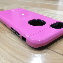 iPhone 8 7 Case Hybrid Modern Slim Grip Apple Logo Cutout Design - Pink