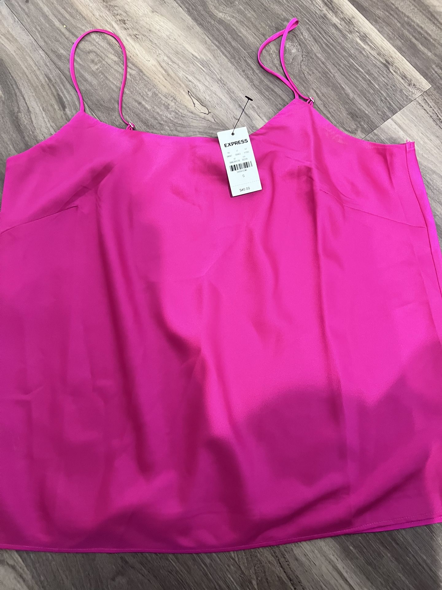 Hot Pink Satin Top