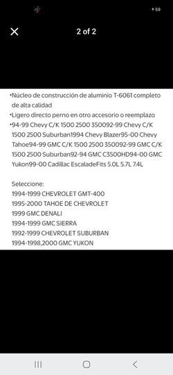94-00 gm cadillac gmc radiator v8 engines