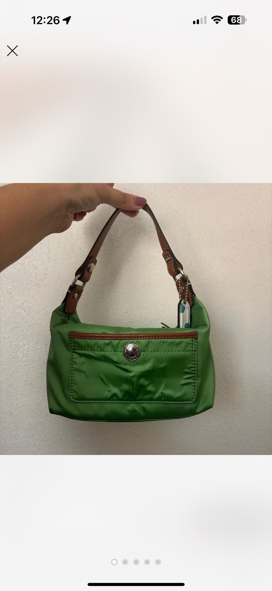 Small Green Vintage Coach Bag