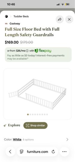 Full size floor bed frame 50$