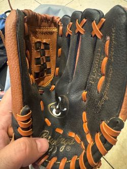 Size 9.5 Black and Brown Rawlings Baseball Gloves