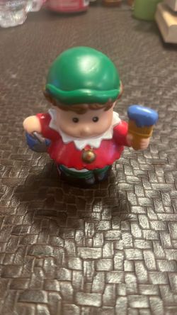 Vintage Fisher Price Mattel Santas Helper Elf Playset Figure
