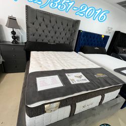 Queen Mattress And Diamond Frame Set New 