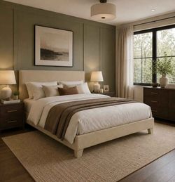 Full Size Bed Frame with Headboard, Beige
Adjustable Low-Profile Platform Bed, Minimalist Design, Stable Mattress Foundation, Strong Back-Support, No 