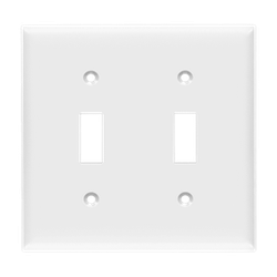 ENERLITES - Toggle Switch Two-Gang Wall Plate - WHITE